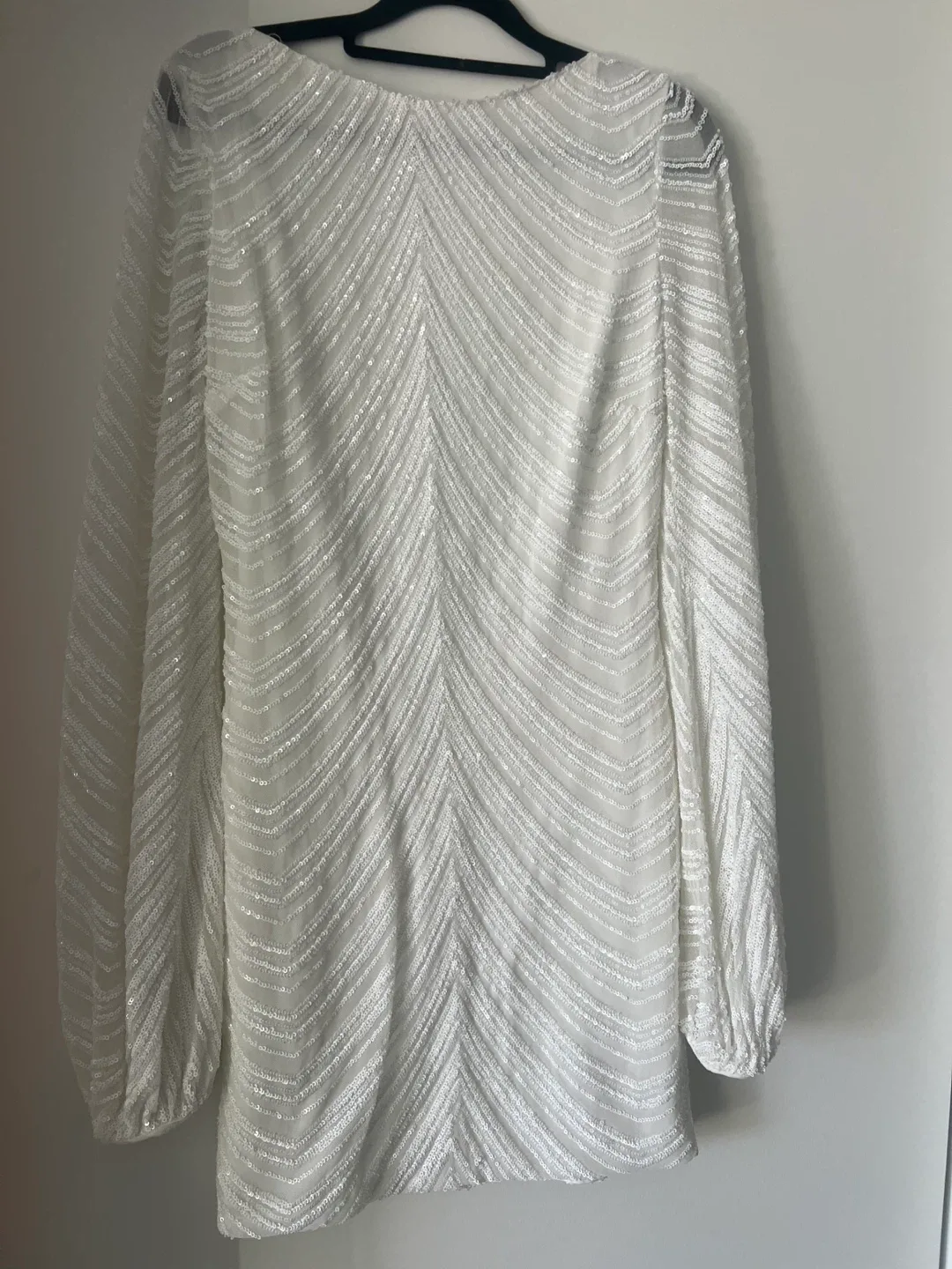 Honey Open Back White Sequin Mini Dress image indicator(2)