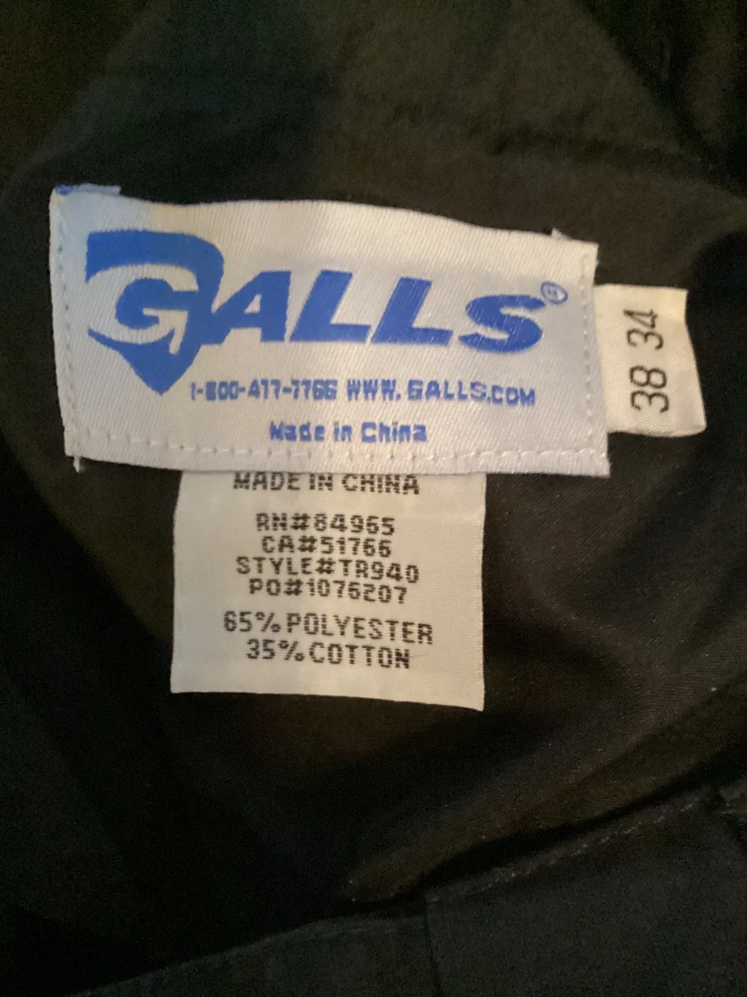 Galls Tactical Cargo Pants, Size 38x34 thumbnail