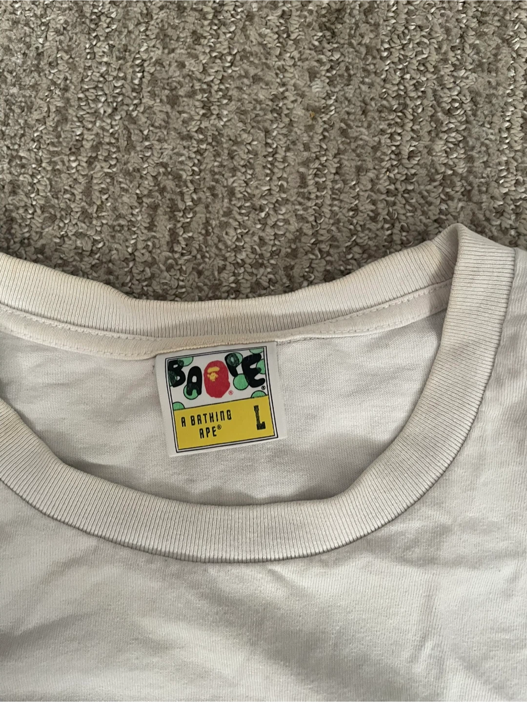 A Bathing Ape (BAPE) White T-Shirt - Size L - photo 2