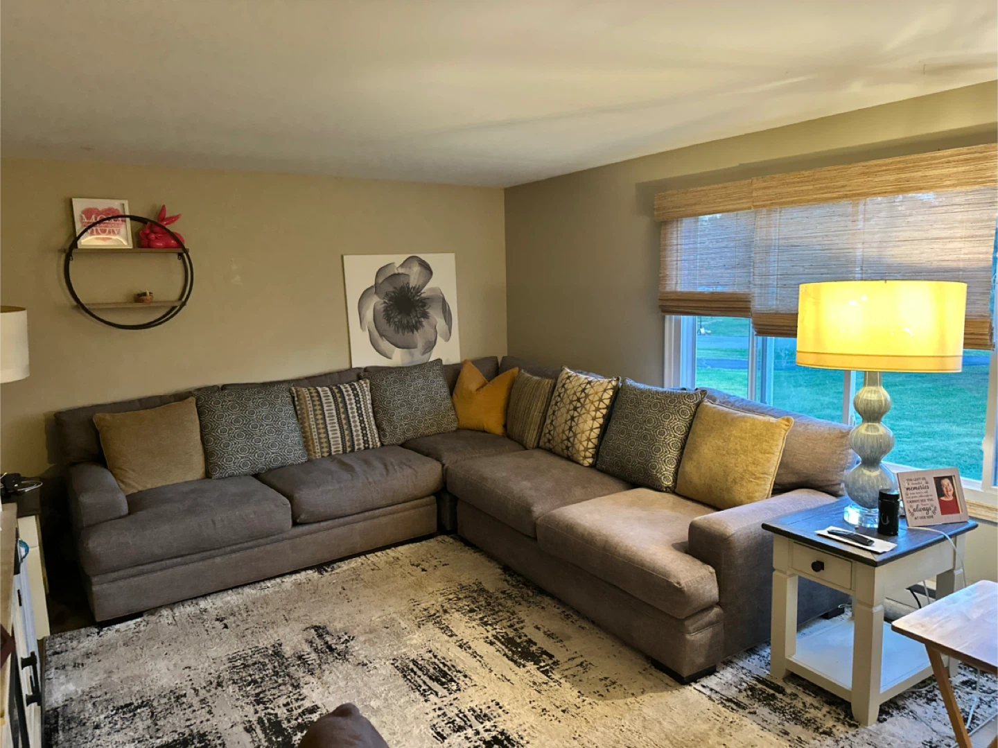 Raymour and Flanagan Gray Sectional Sofa