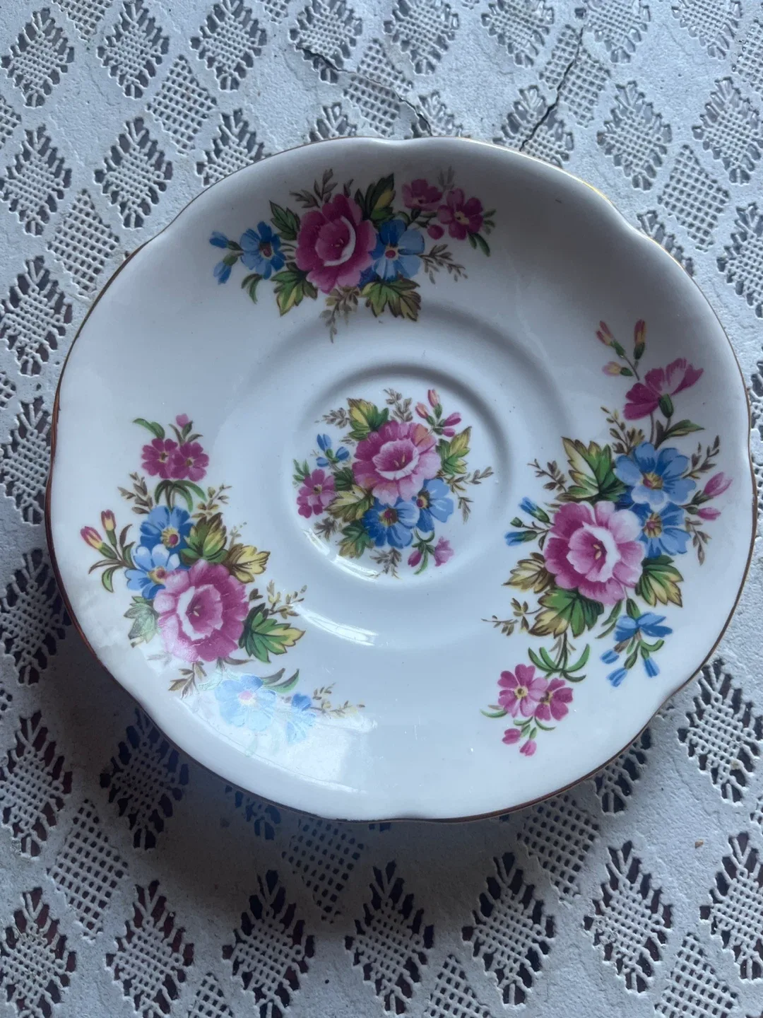 Collingwoods Floral Saucer - England thumbnail