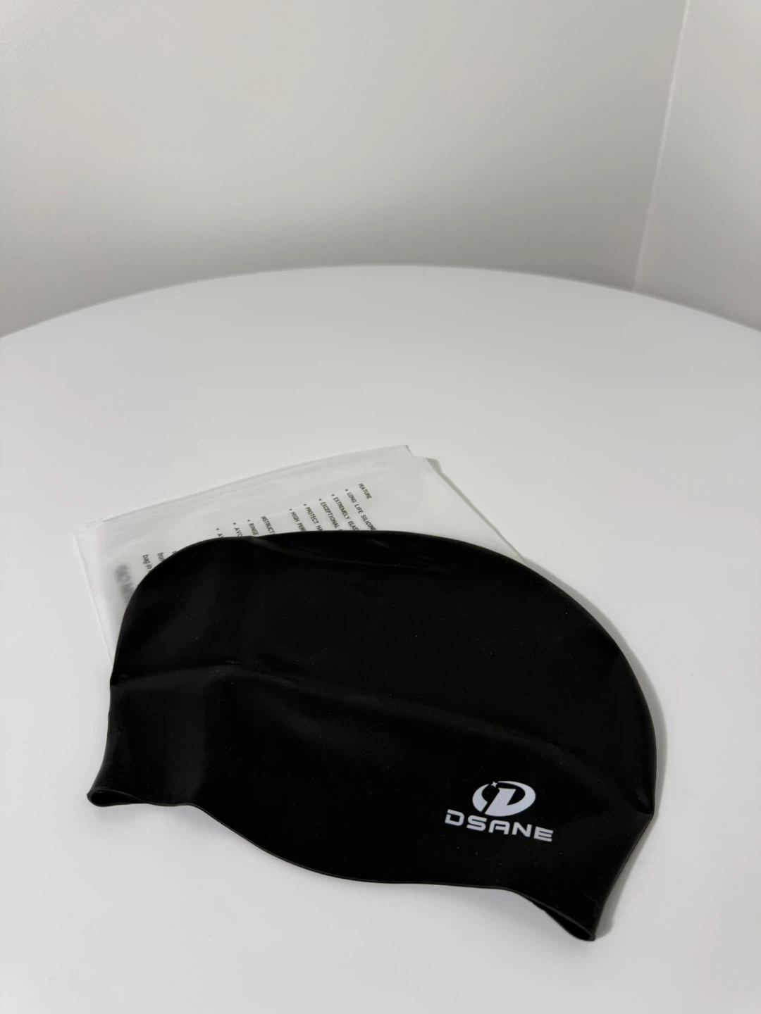 New DSANE Black Silicone Swim Cap (M)