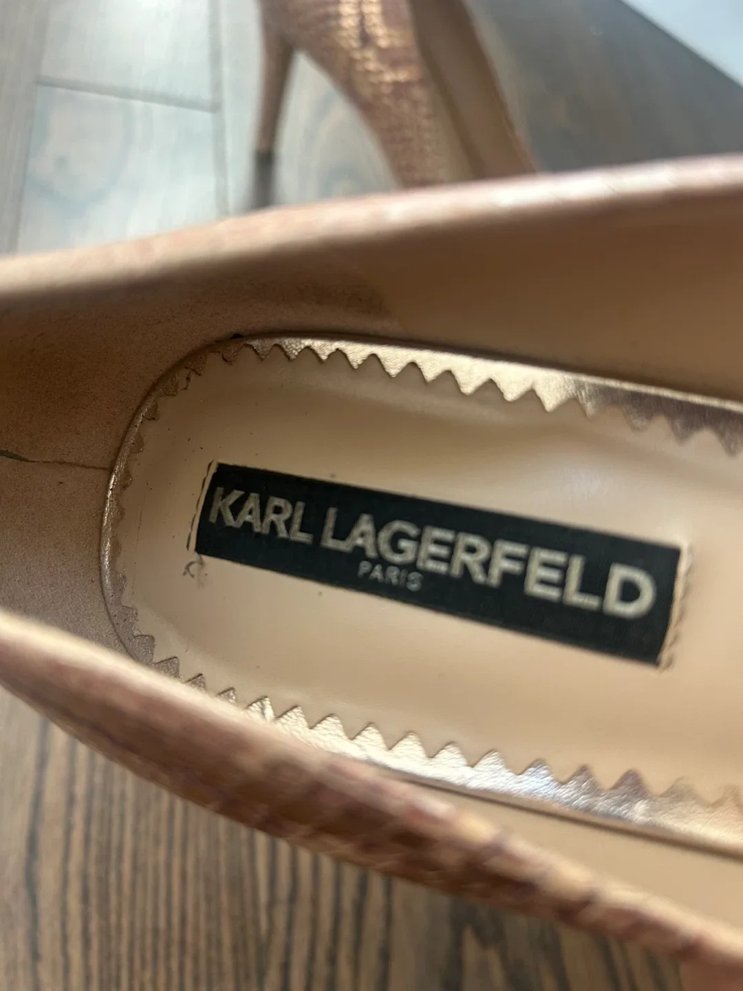 Karl Lagerfeld Paris Snakeskin Heels image indicator(3)