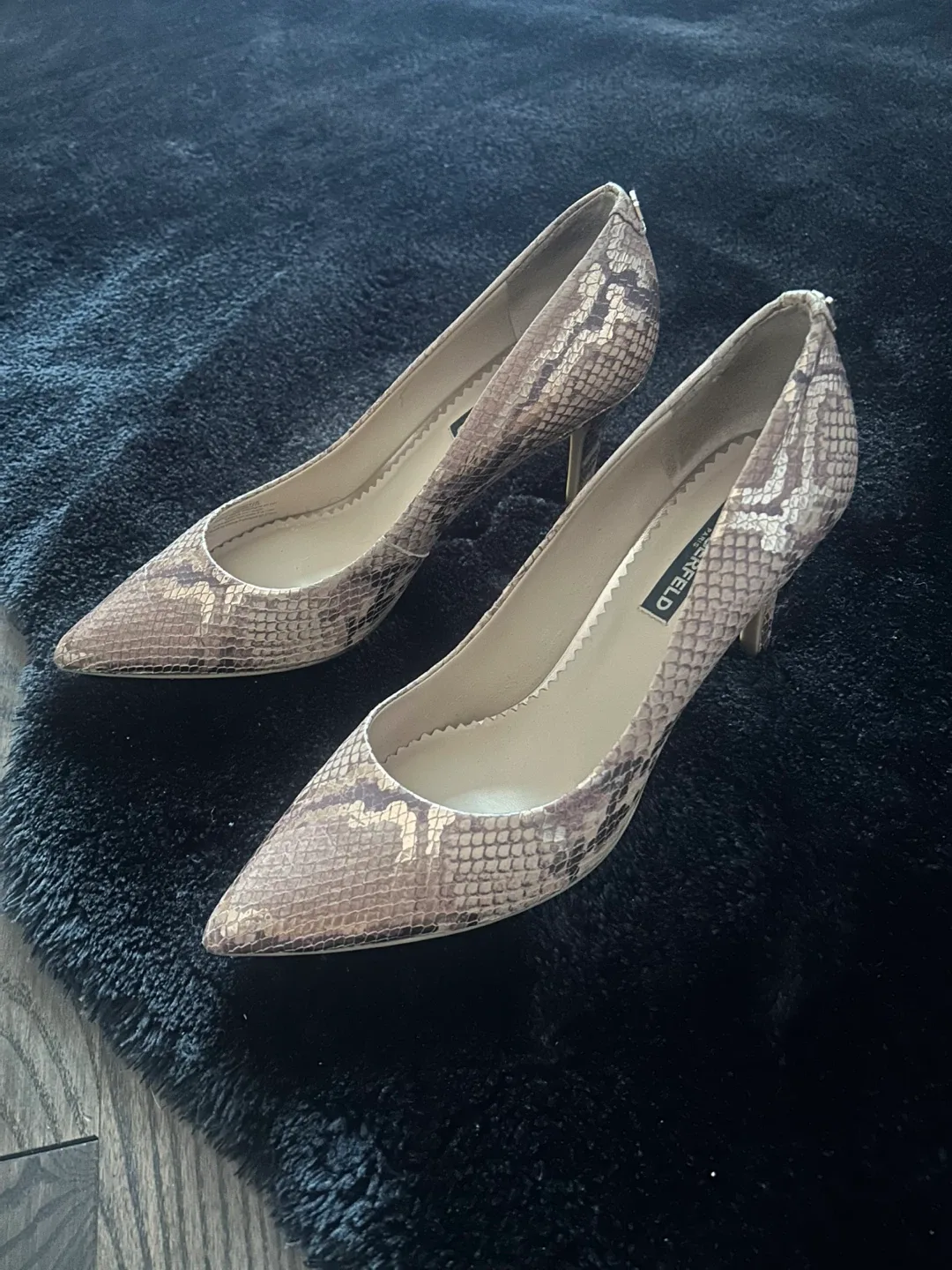 Karl Lagerfeld Paris Snakeskin Heels thumbnail