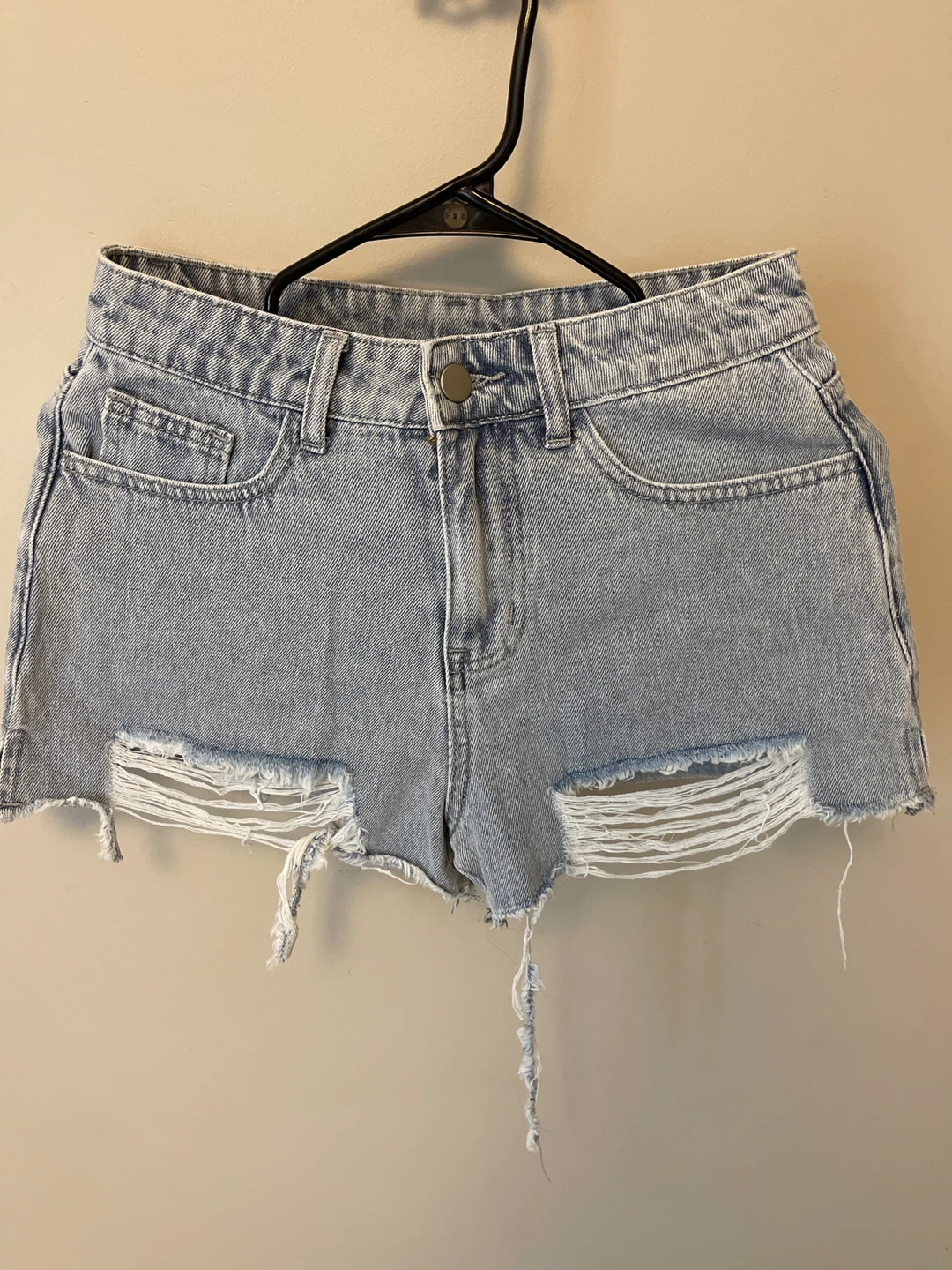 Ripped Denim Shorts