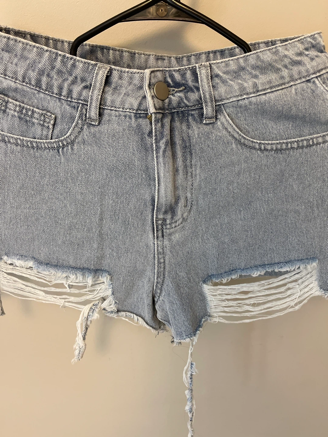 Ripped Denim Shorts - photo 2