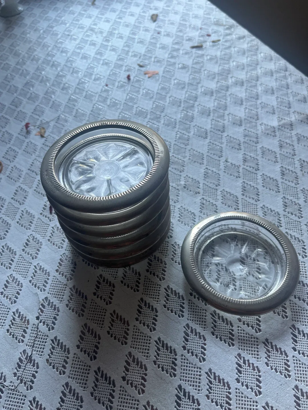 Vintage Silver Plated Coasters - Set of 7 image indicator(3)