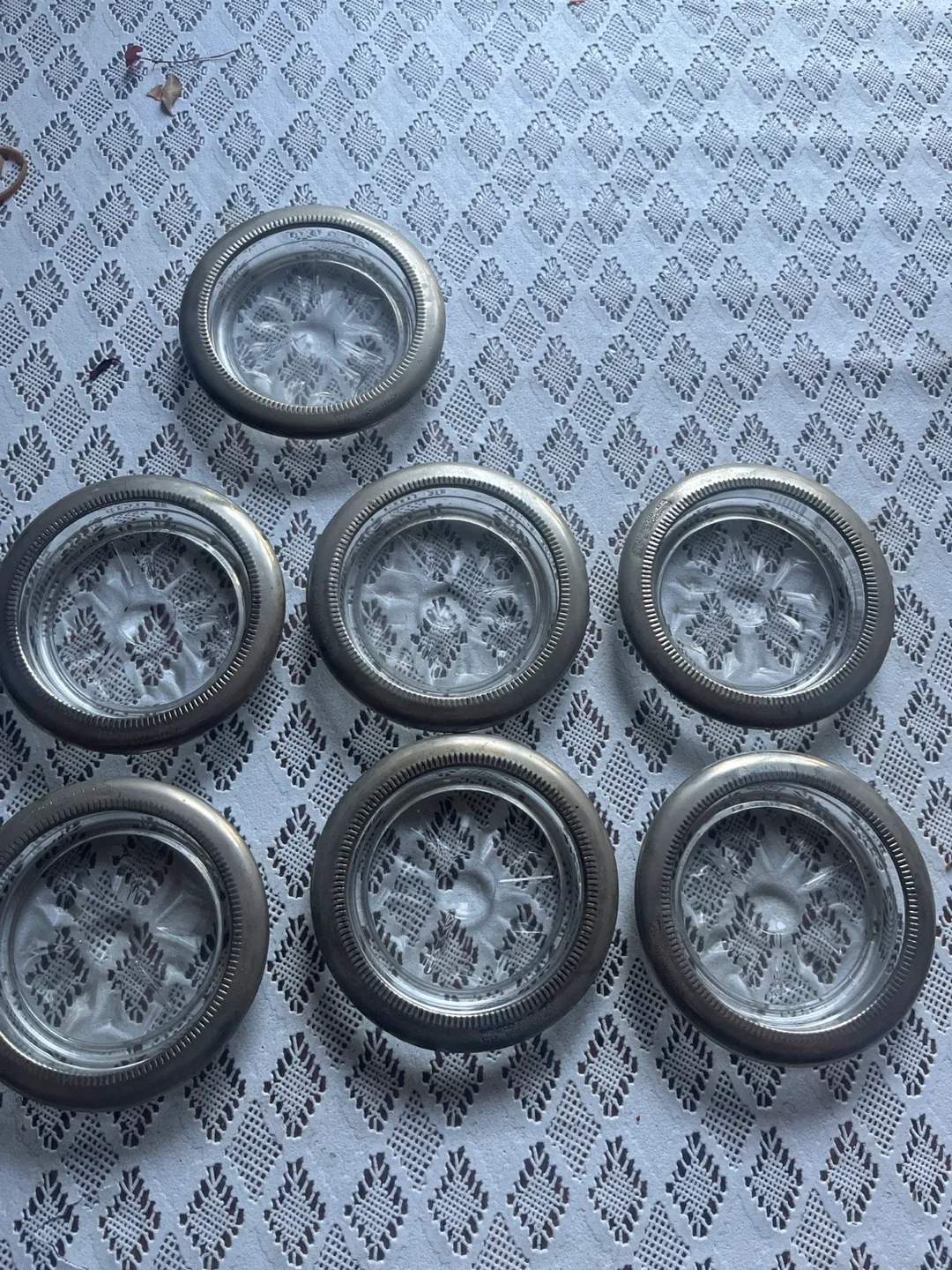 Vintage Silver Plated Coasters - Set of 7 image indicator(2)