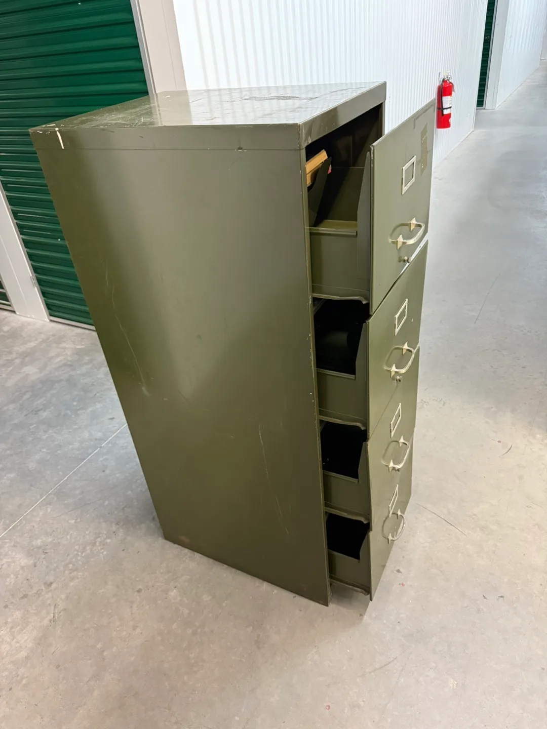 Olive Green 4-Drawer Metal Filing Cabinet image indicator(2)