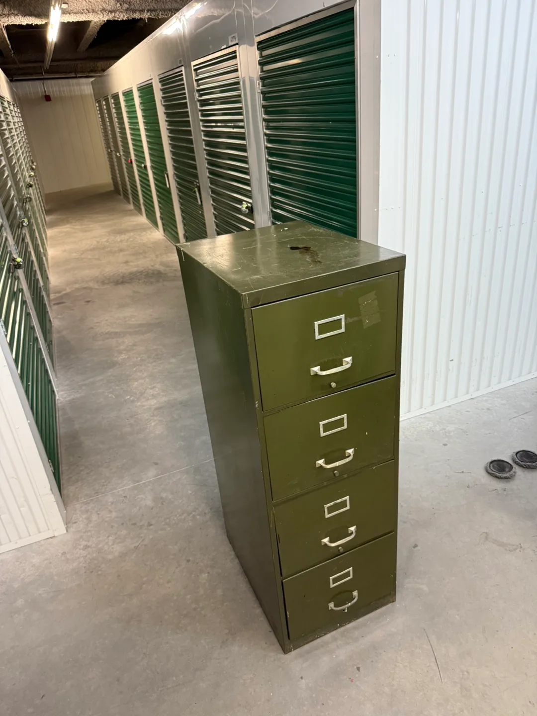 Olive Green 4-Drawer Metal Filing Cabinet image indicator(5)