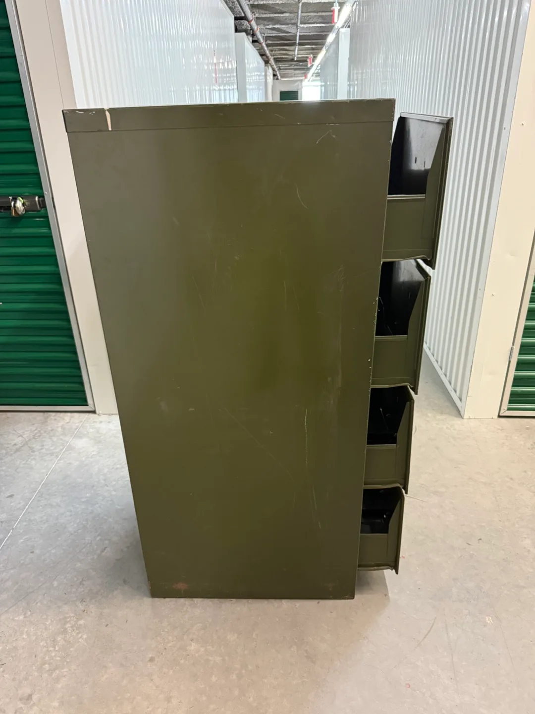 Olive Green 4-Drawer Metal Filing Cabinet image indicator(4)