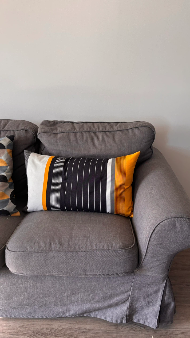 Grey Sofa with Pillows - photo 3