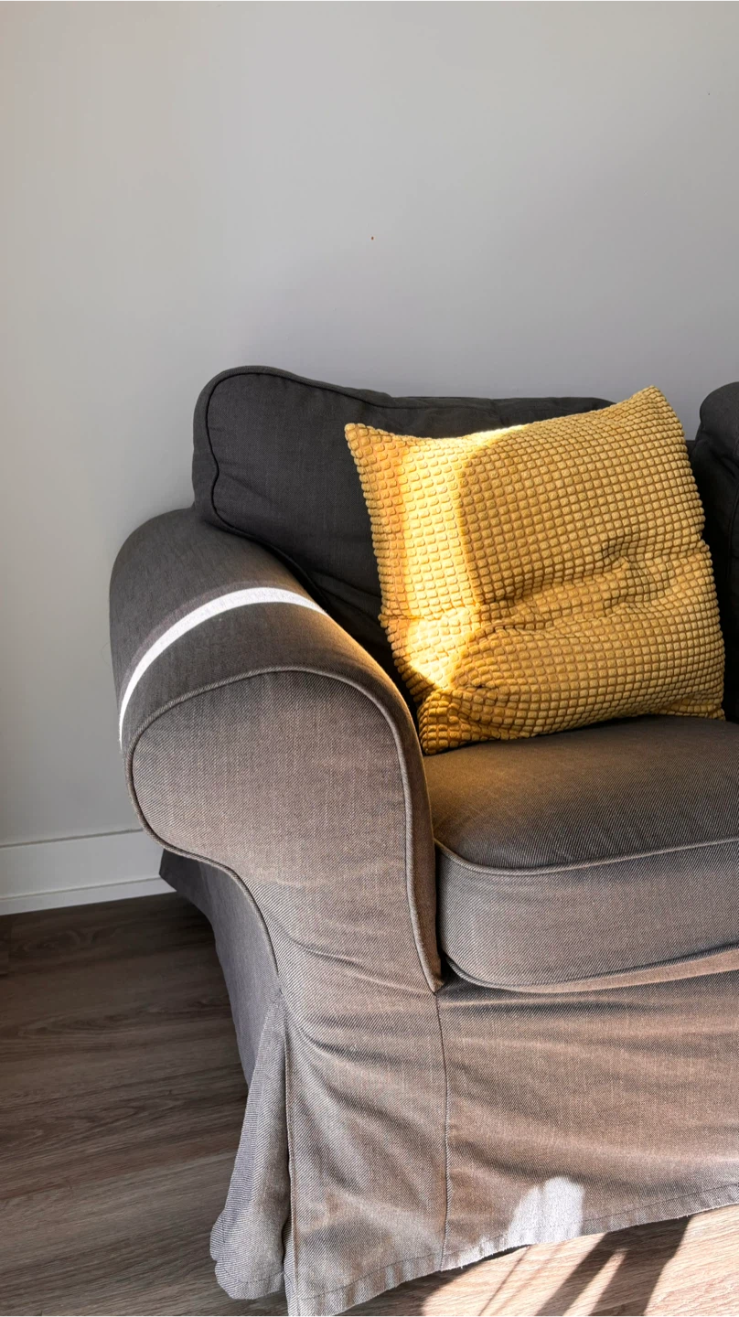 Grey Sofa with Pillows - photo 2