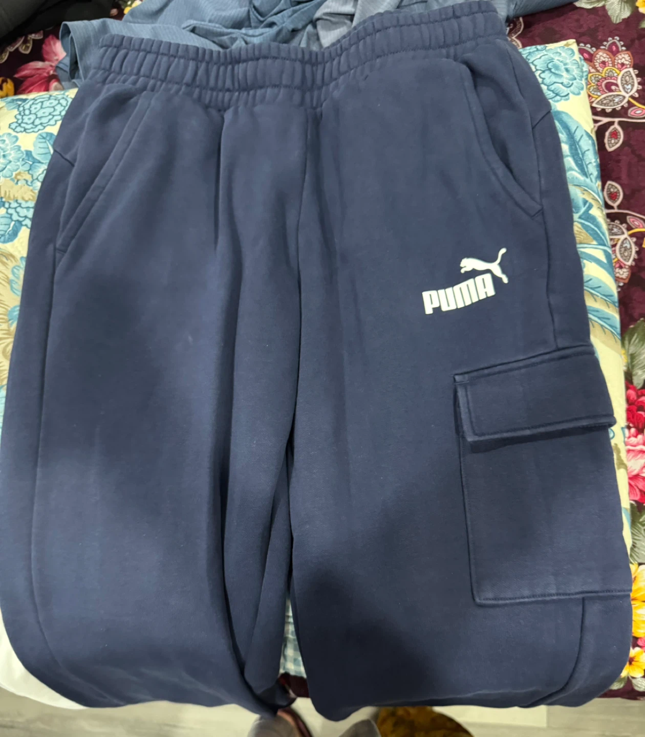 Puma Blue Cargo Sweatpants - Size Medium