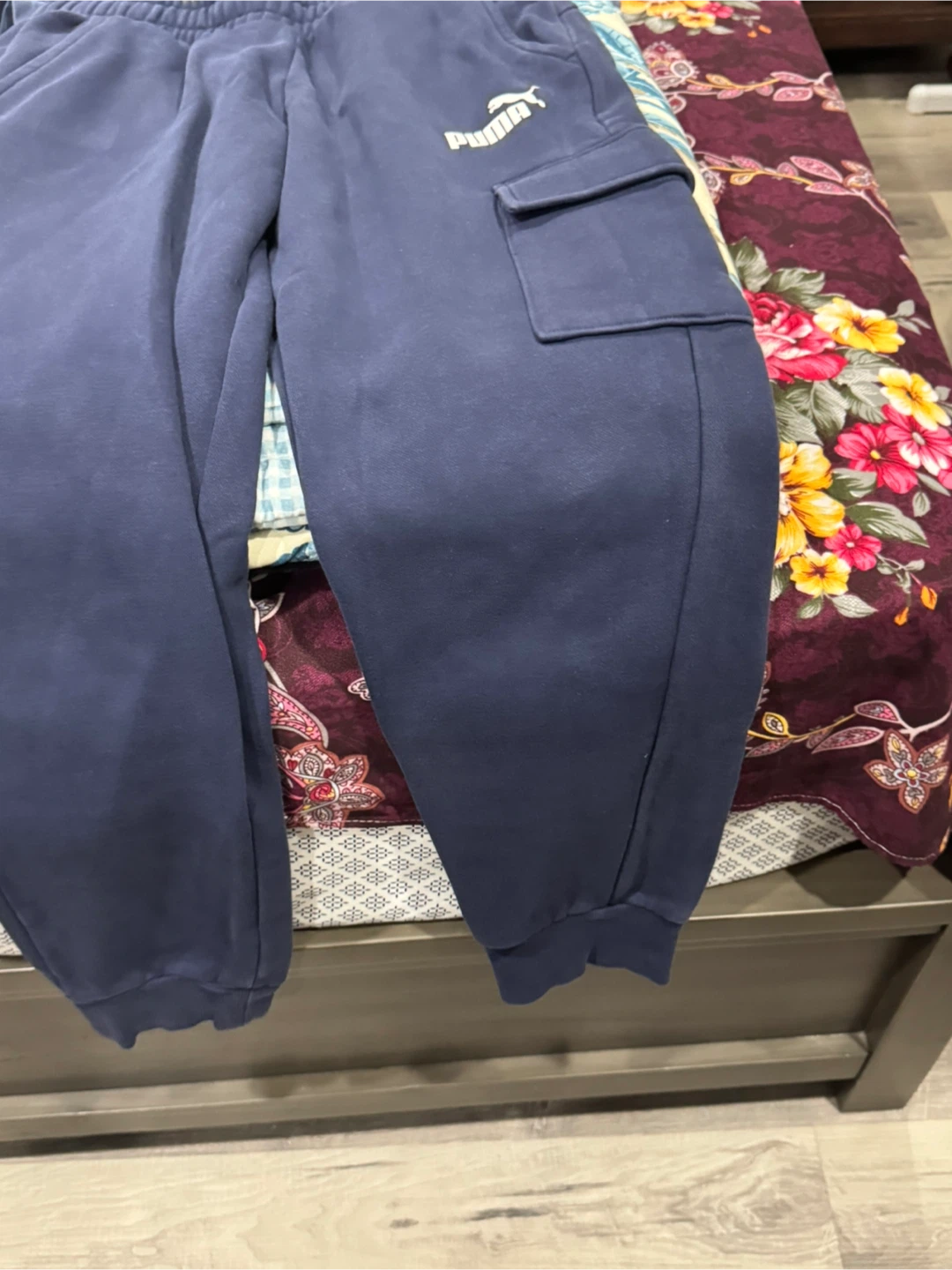 Puma Blue Cargo Sweatpants - Size Medium - photo 3