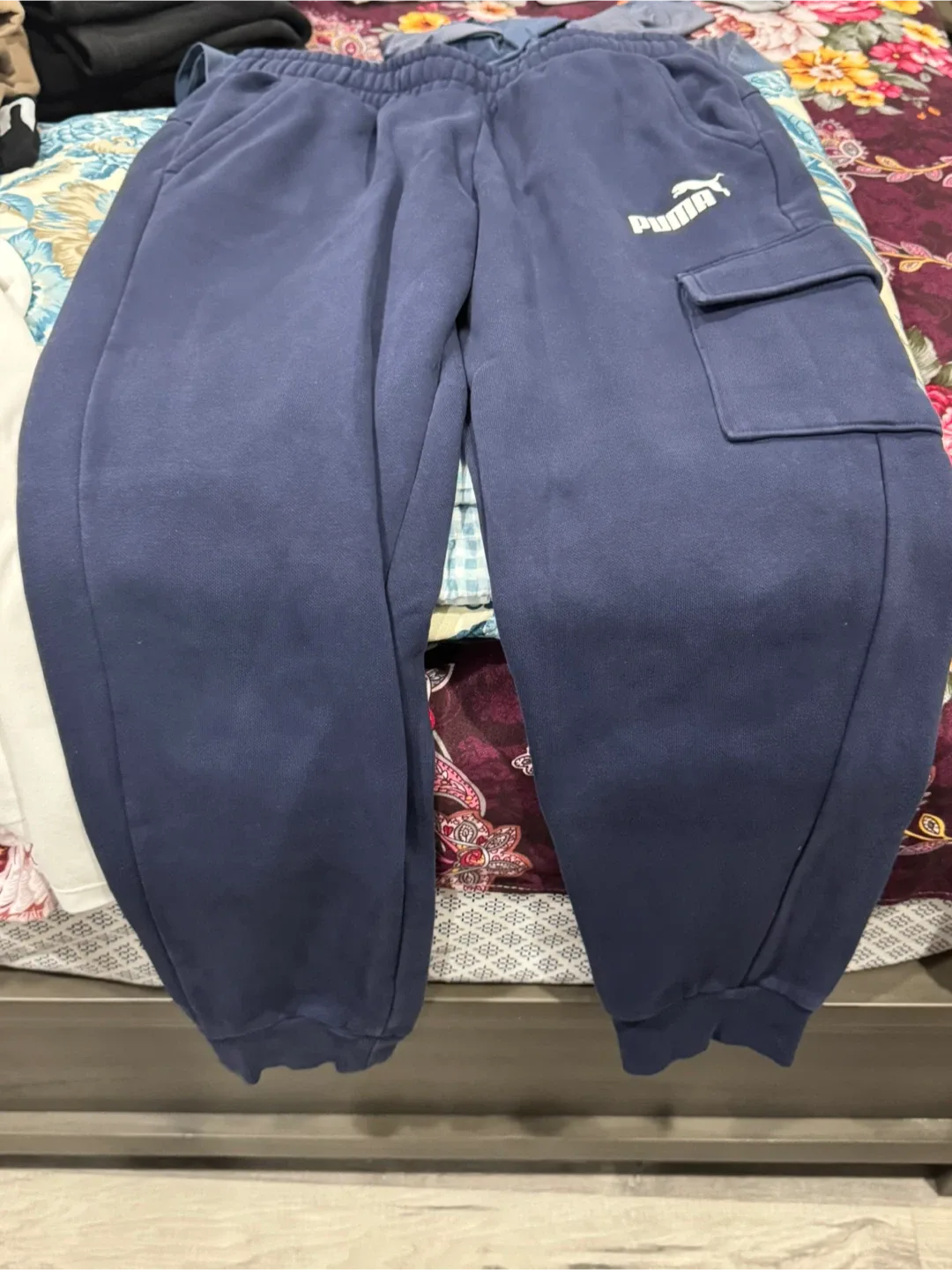 Puma Blue Cargo Sweatpants - Size Medium image indicator(2)