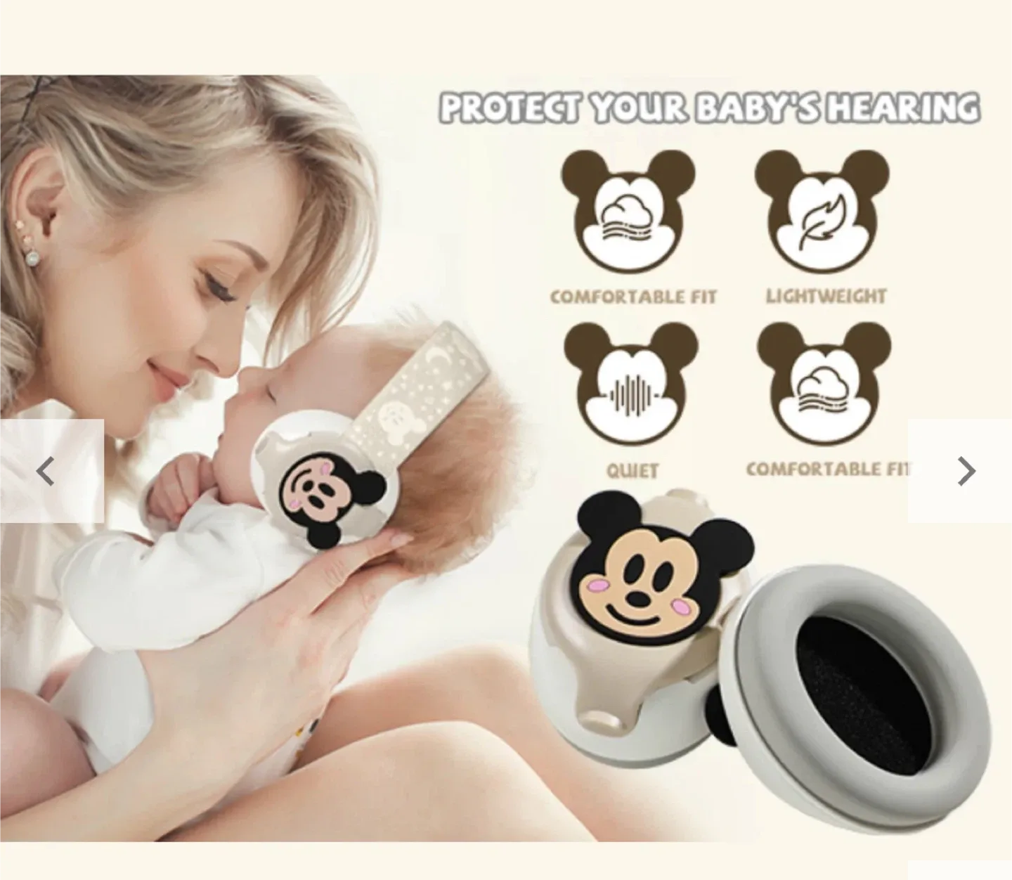 Mickey Mouse Baby Ear Protection Headphones - New image indicator(3)