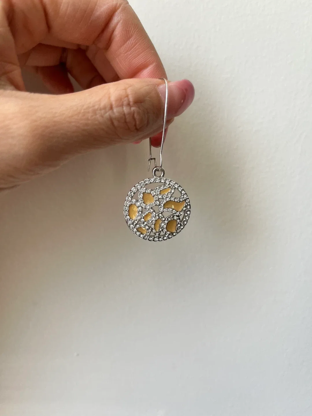 Round Dangle Earrings - Silver Tone image indicator(3)