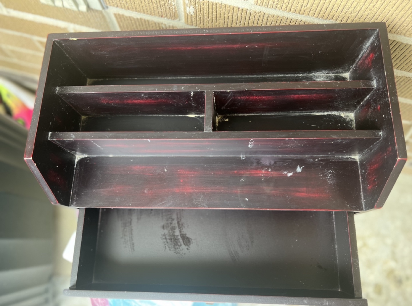Wooden Desk Organizer with Drawer - photo 3