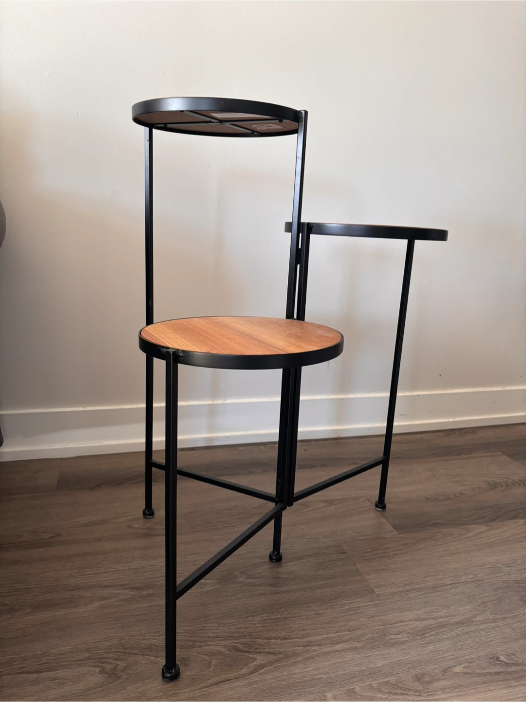 3 Tier Plant Stand - Wood & Metal