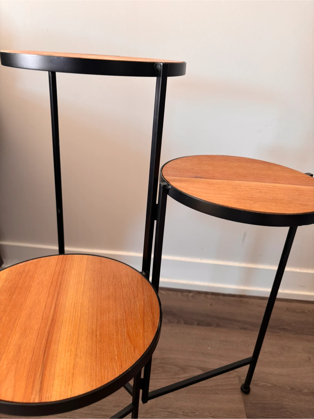3 Tier Plant Stand - Wood & Metal - photo 3