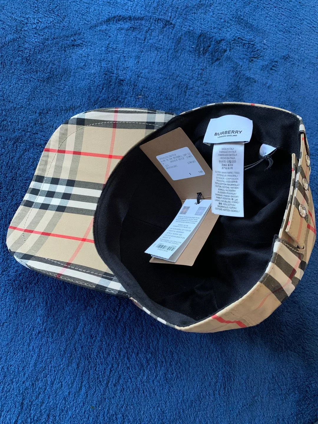 Burberry Check Baseball Cap image indicator(7)