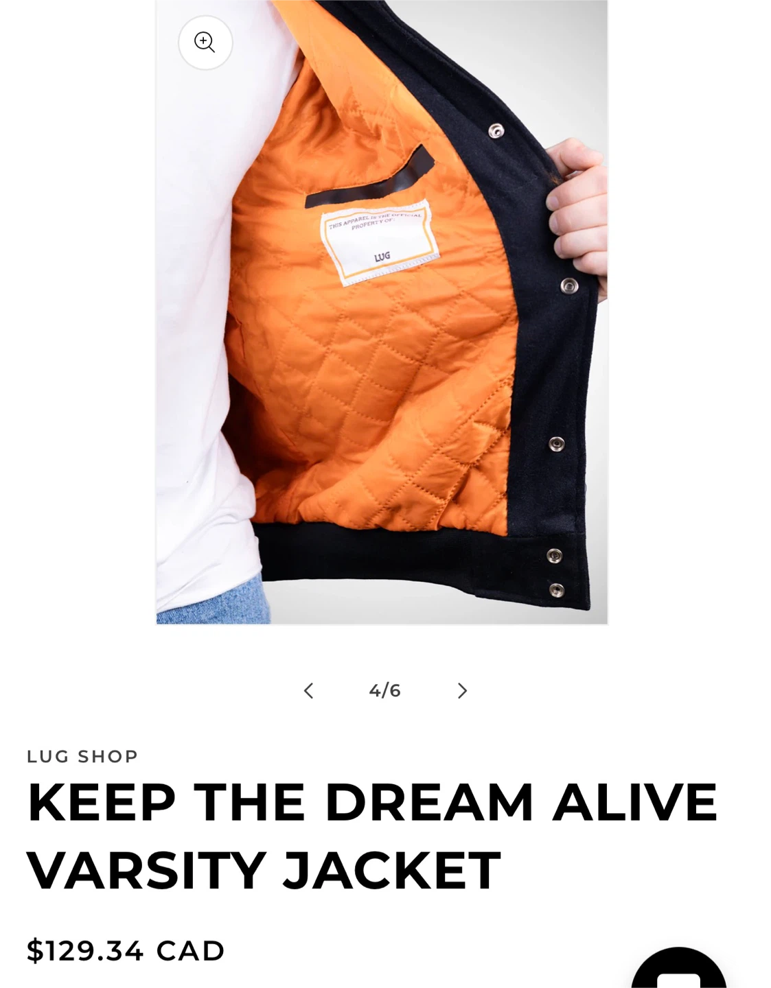 Lugz Varsity Jacket - Keep the Dream Alive - photo 4