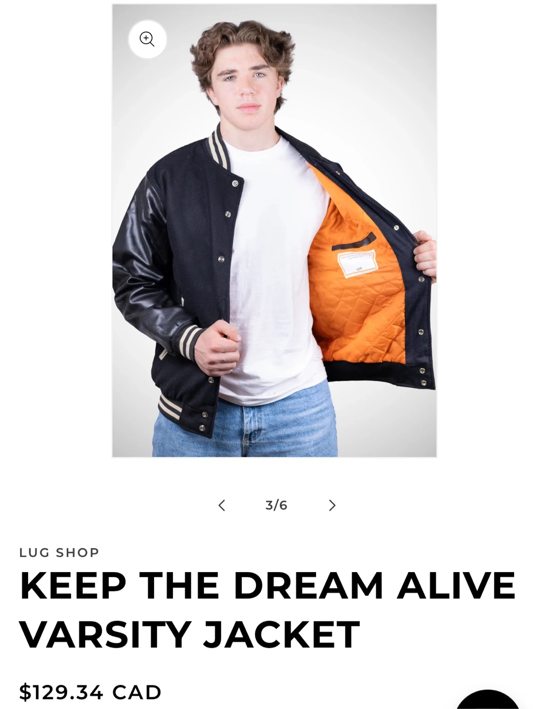 Lugz Varsity Jacket - Keep the Dream Alive - photo 5