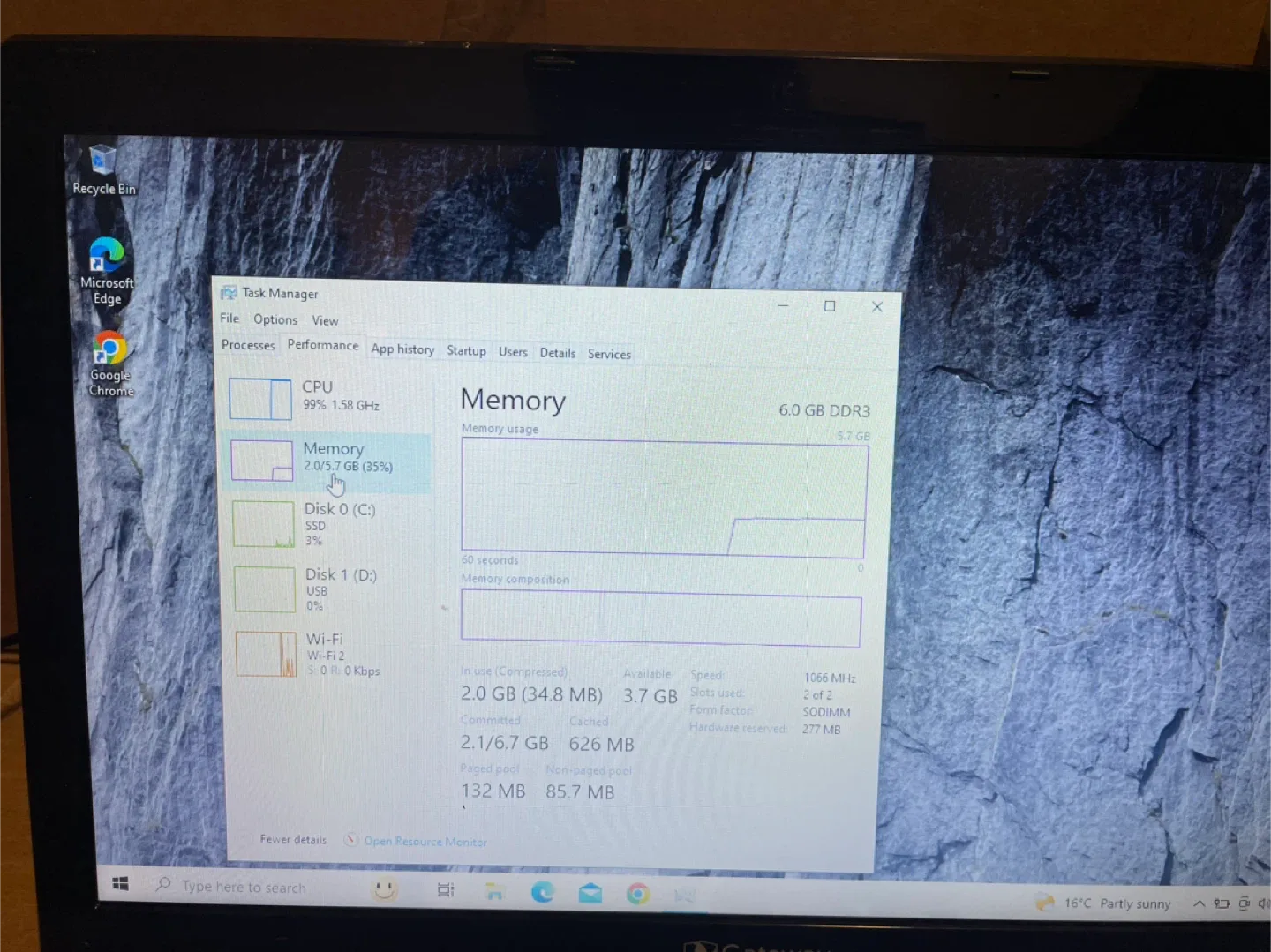 Gateway Laptop N214 image indicator(5)
