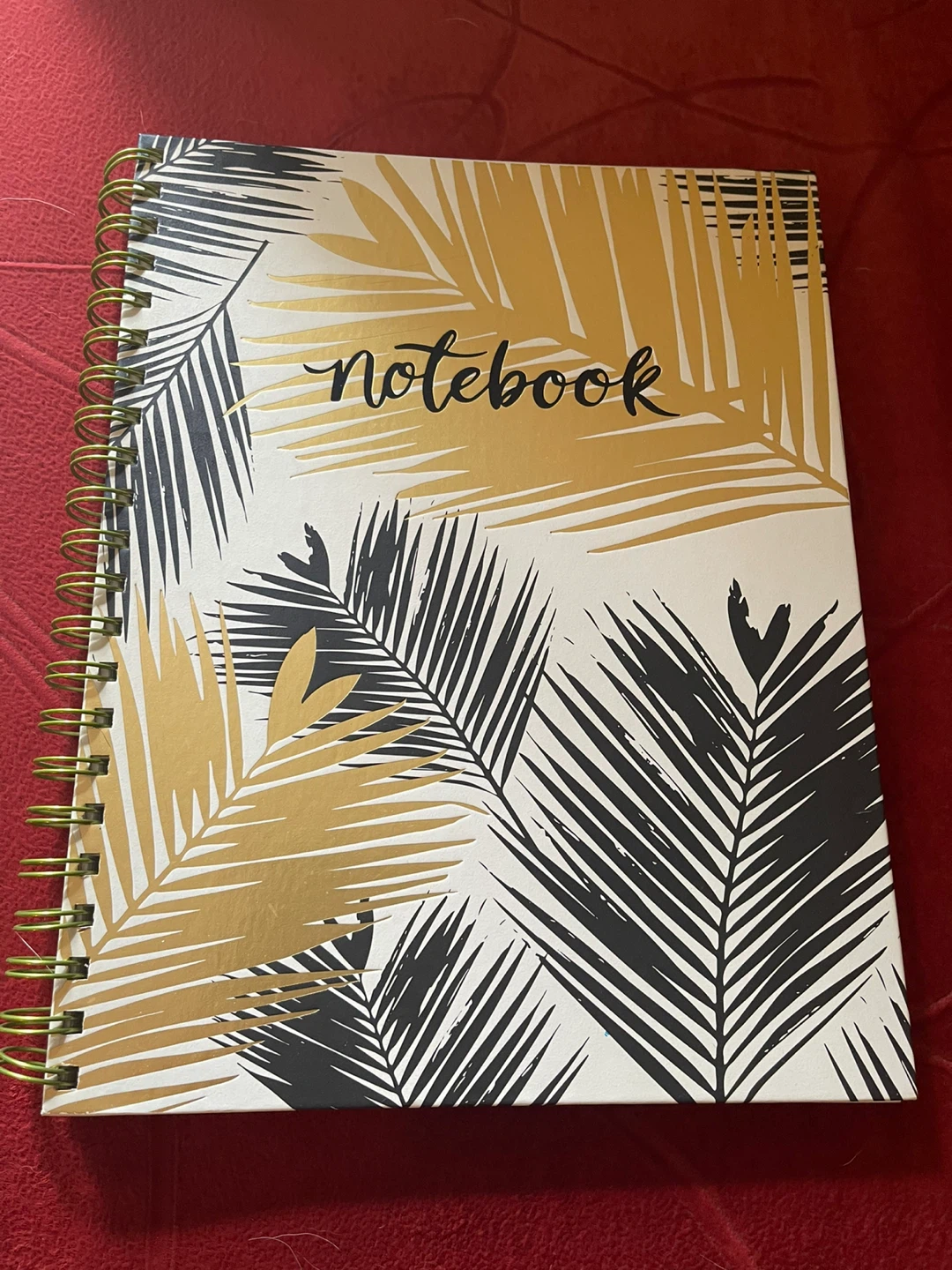 Notebook with Palm Leaf Design