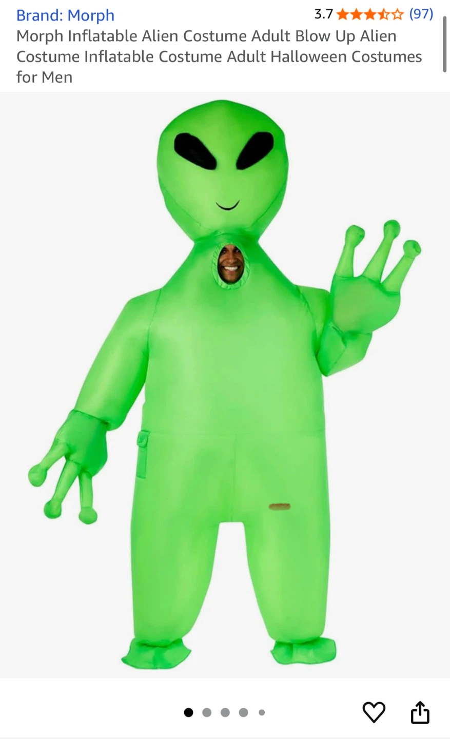 Inflatable Alien Costume - Adult Size