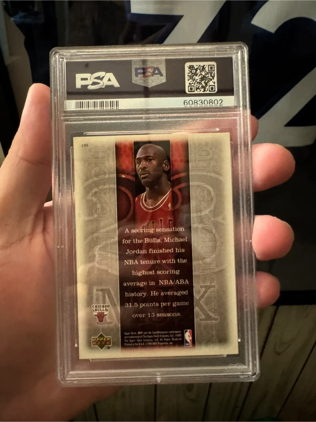 Michael Jordan 1999 Upper Deck MVP PSA 8 image indicator(2)