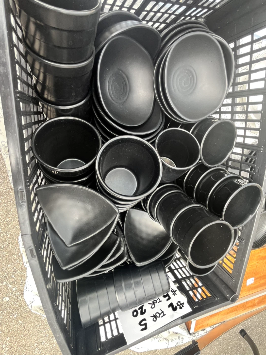 Variety of Black Dishes