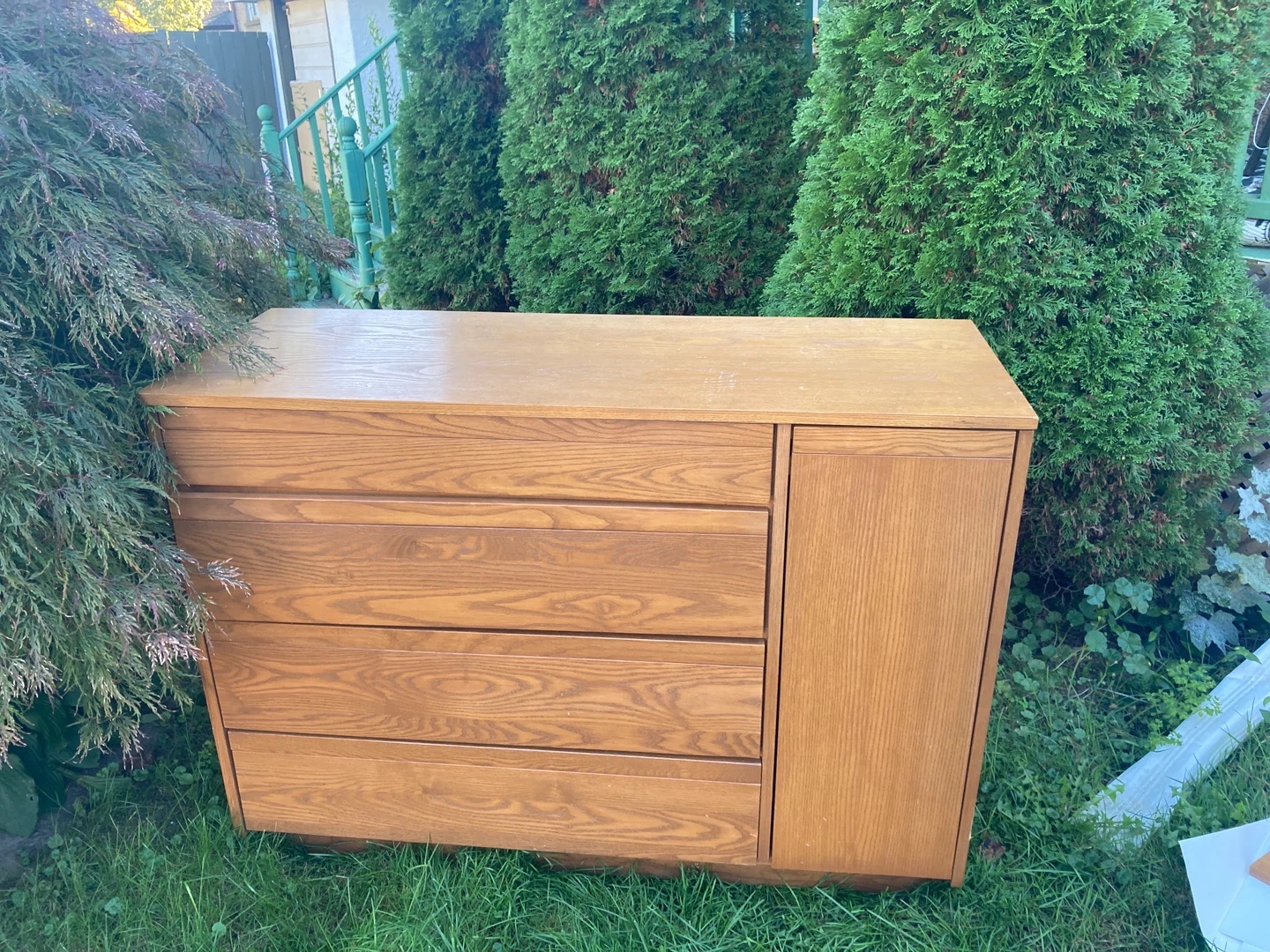 Oak Wood Dresser with Drawers
