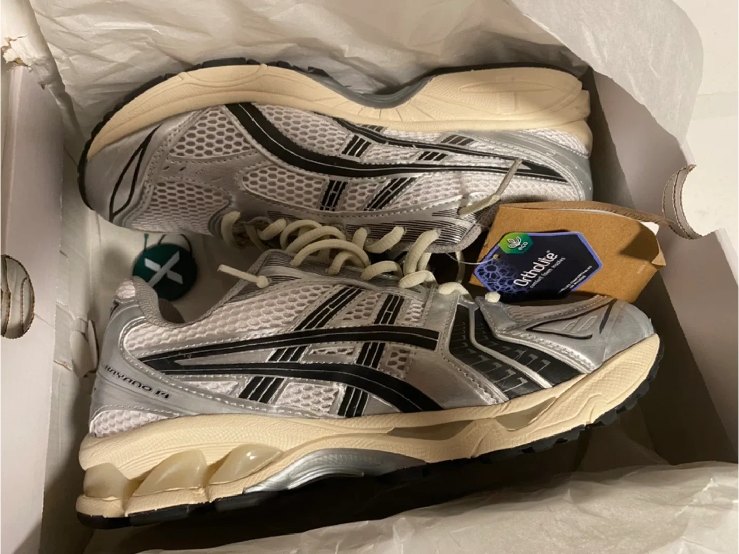 JJJJound X ASICS Gel-Kayano 14 Silver Black US 9.5 Men's Shoes image indicator(2)