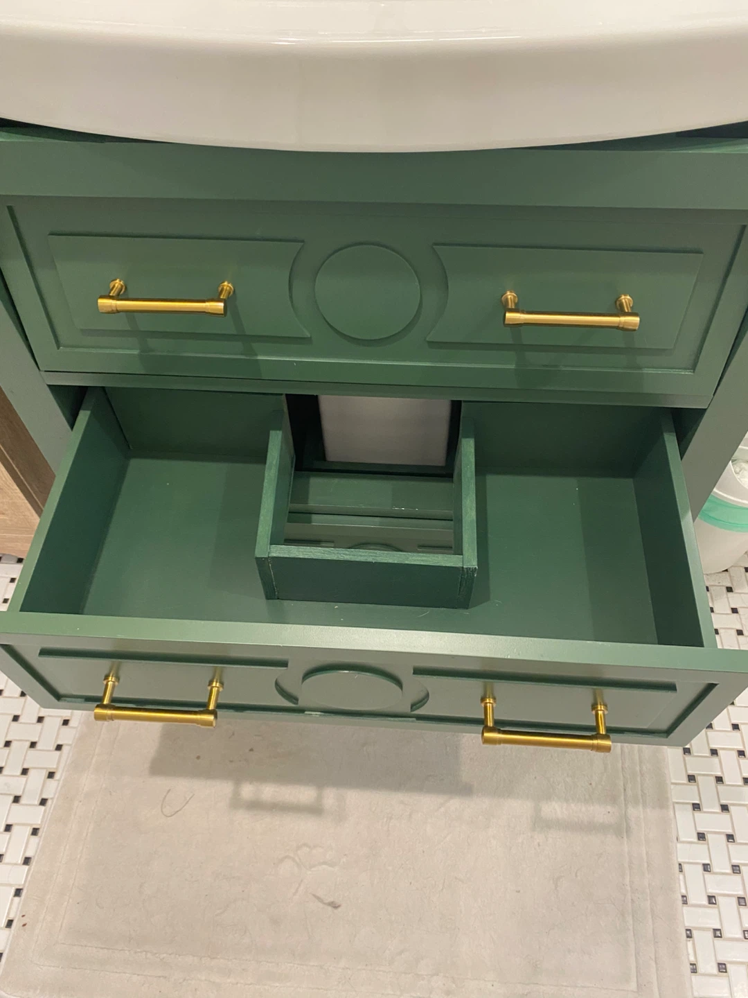 Green Bathroom Vanity Cabinet - photo 5