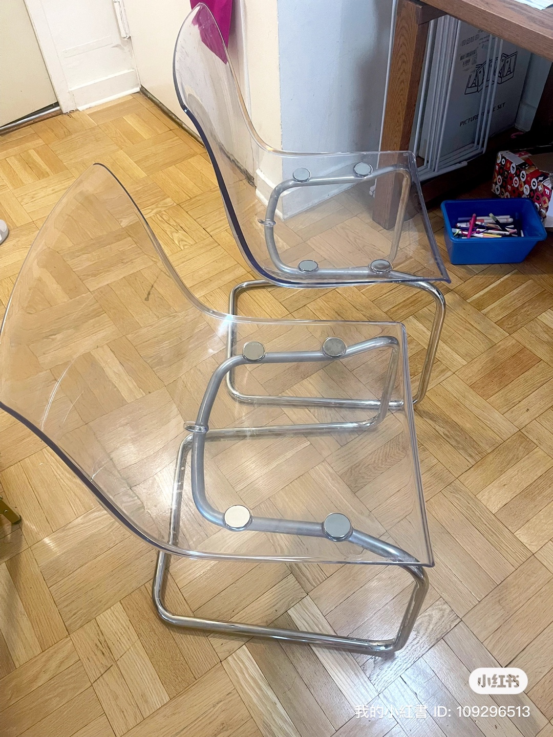 IKEA Tobias Chair - Clear/Chrome - photo 2