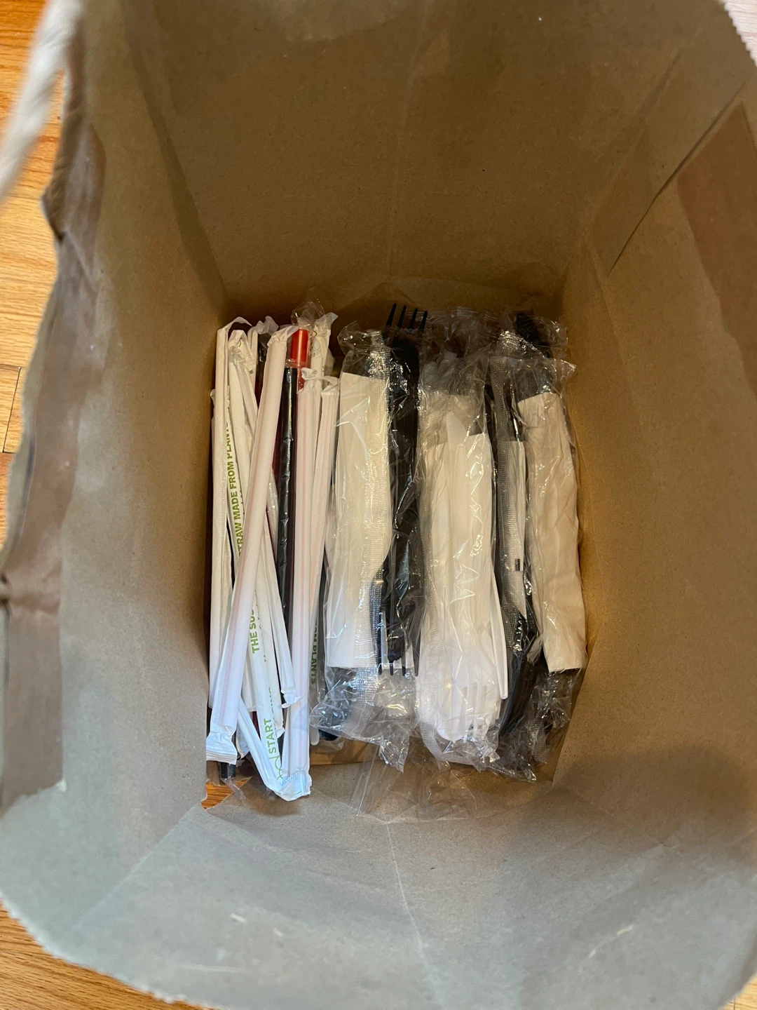 Bag of Plastic Utensils