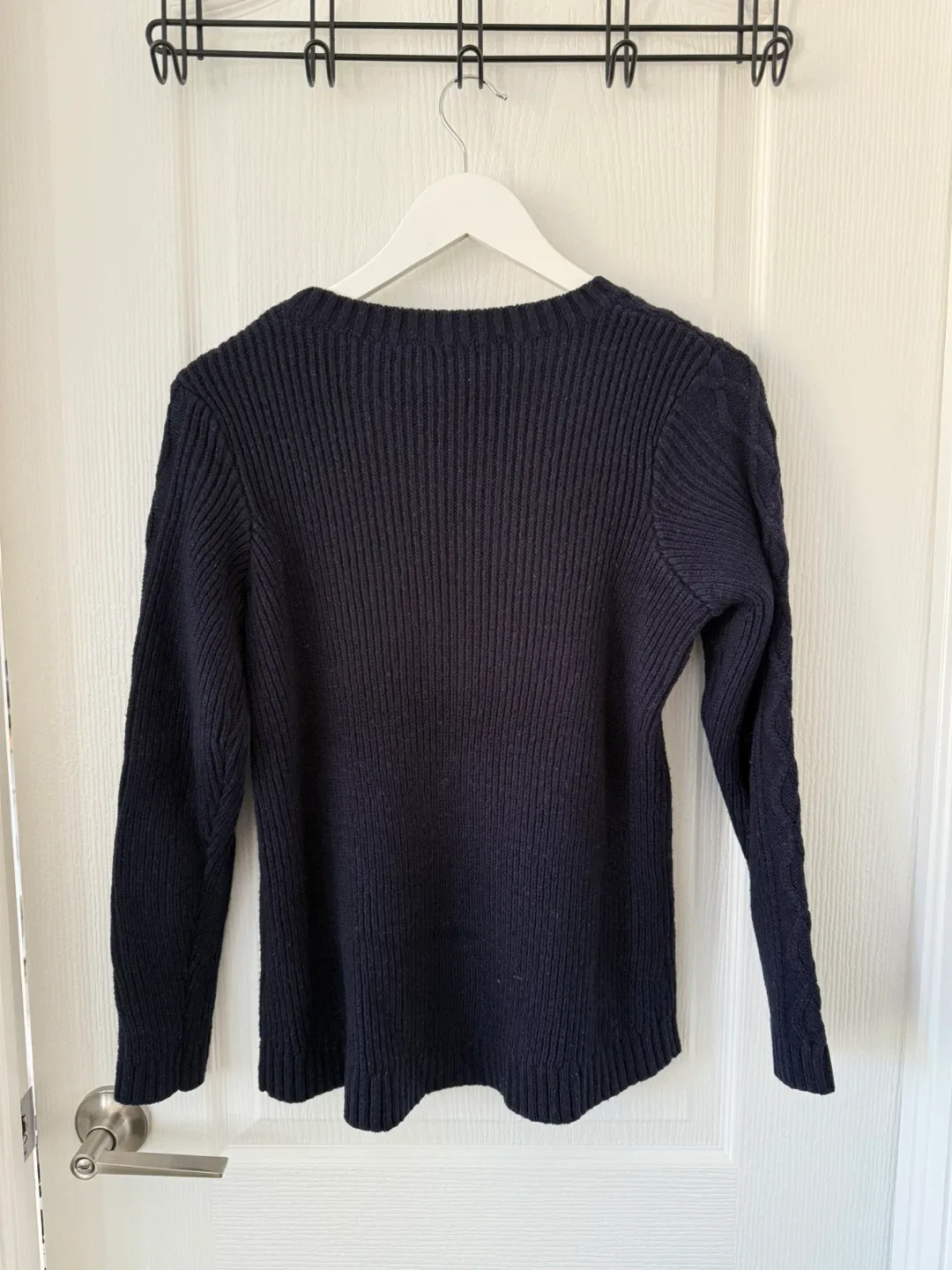 Navy Cable Knit Sweater image indicator(2)