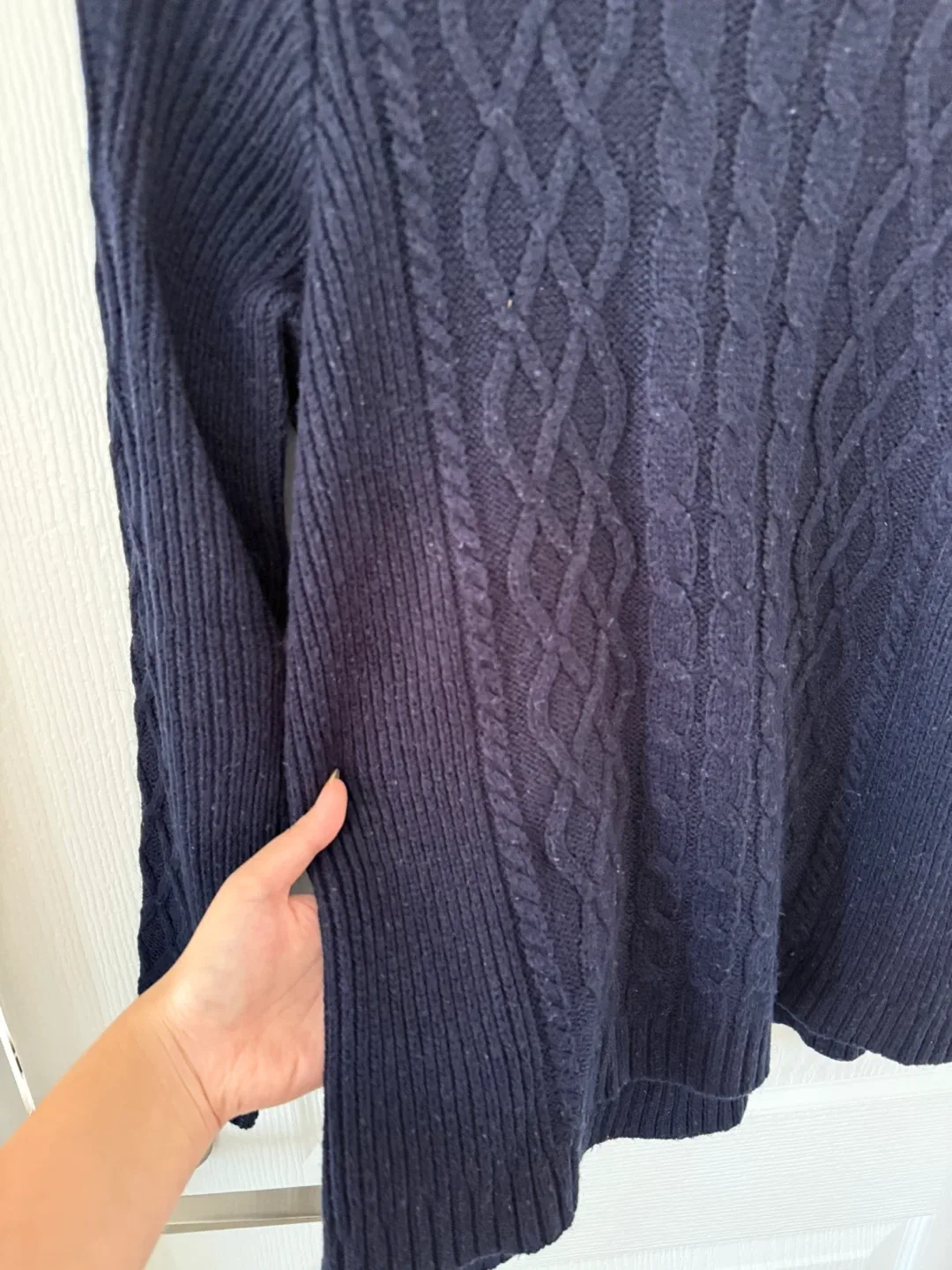 Navy Cable Knit Sweater image indicator(4)