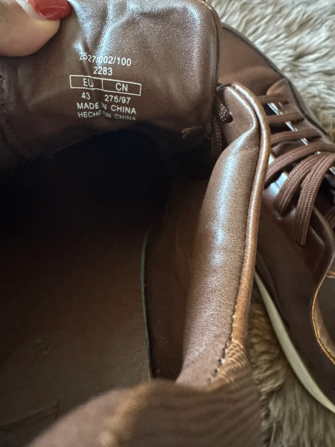 Zara Brown Leather Sneakers - Size 43 (Men's 9.5) image indicator(3)