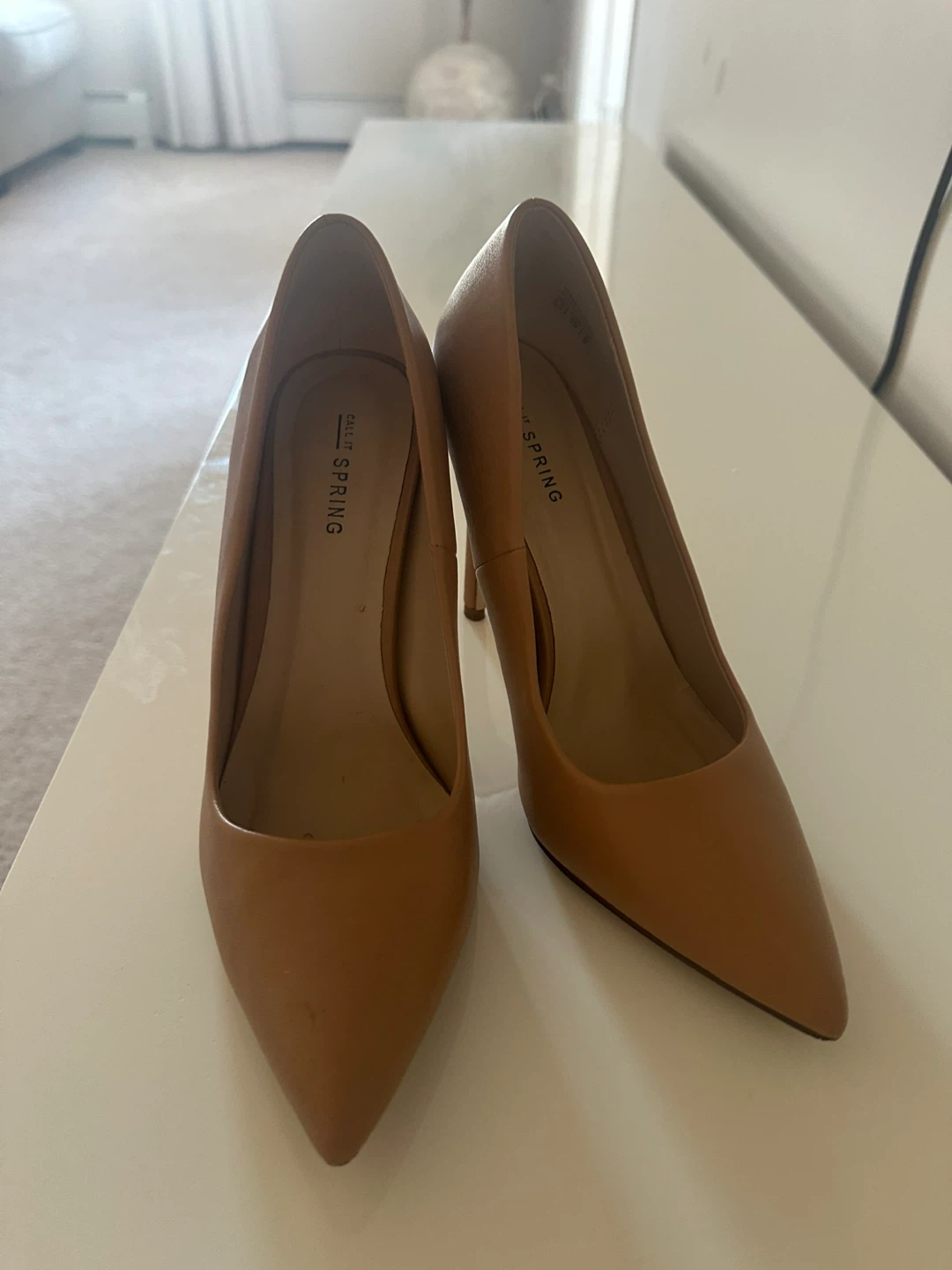 Call It Spring Beige Heels - Size 8 - photo 2