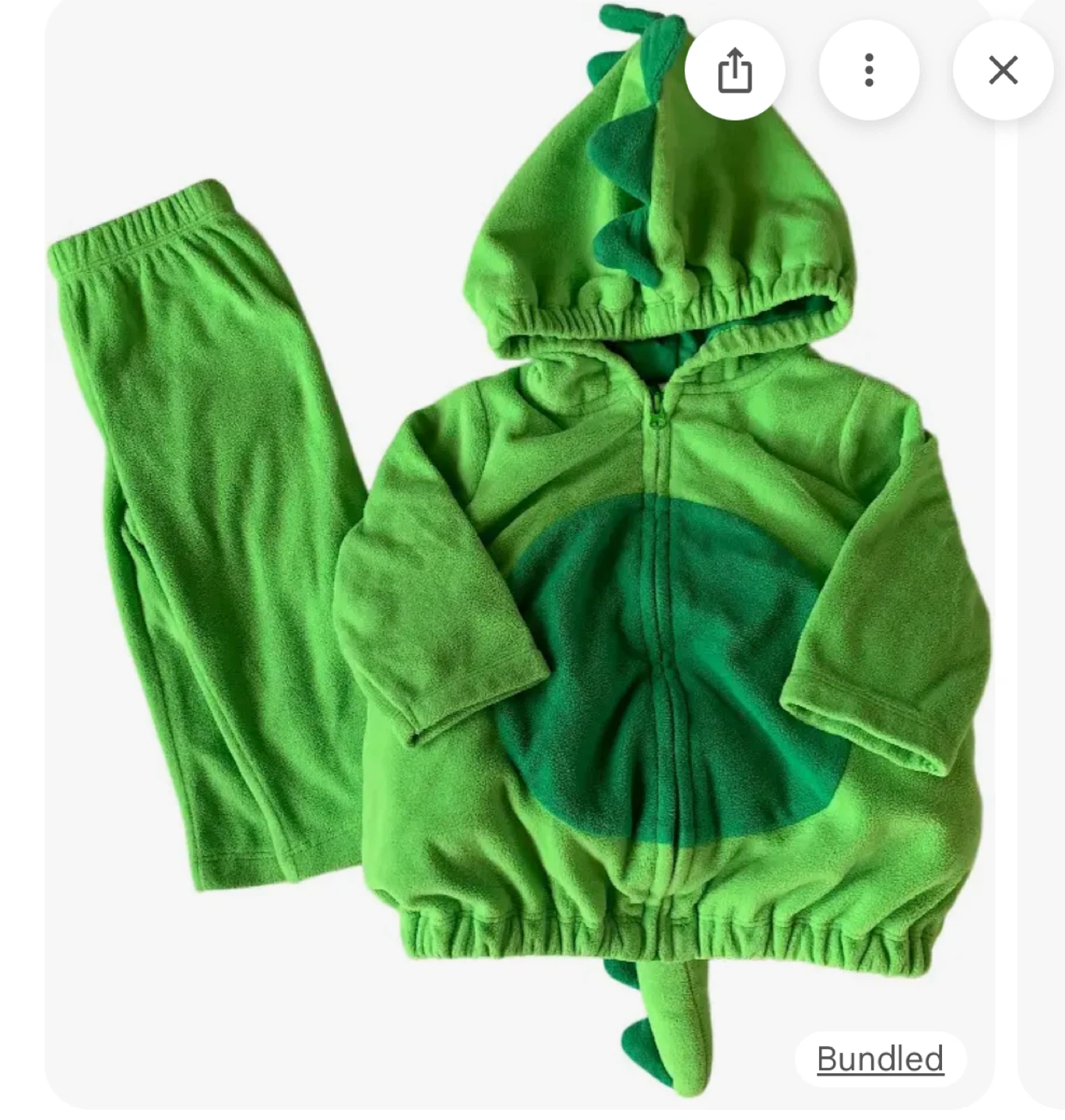 Carters 2 piece fleece Dinosaur Costume Set - 2T