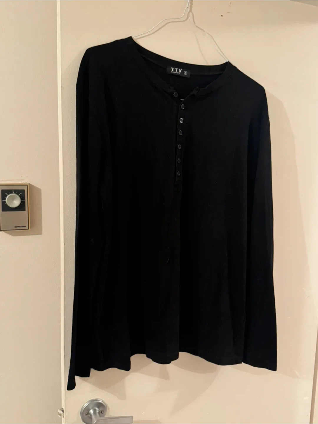 YTD Black Long Sleeve Men’s T-Shirt - Size XL. thumbnail