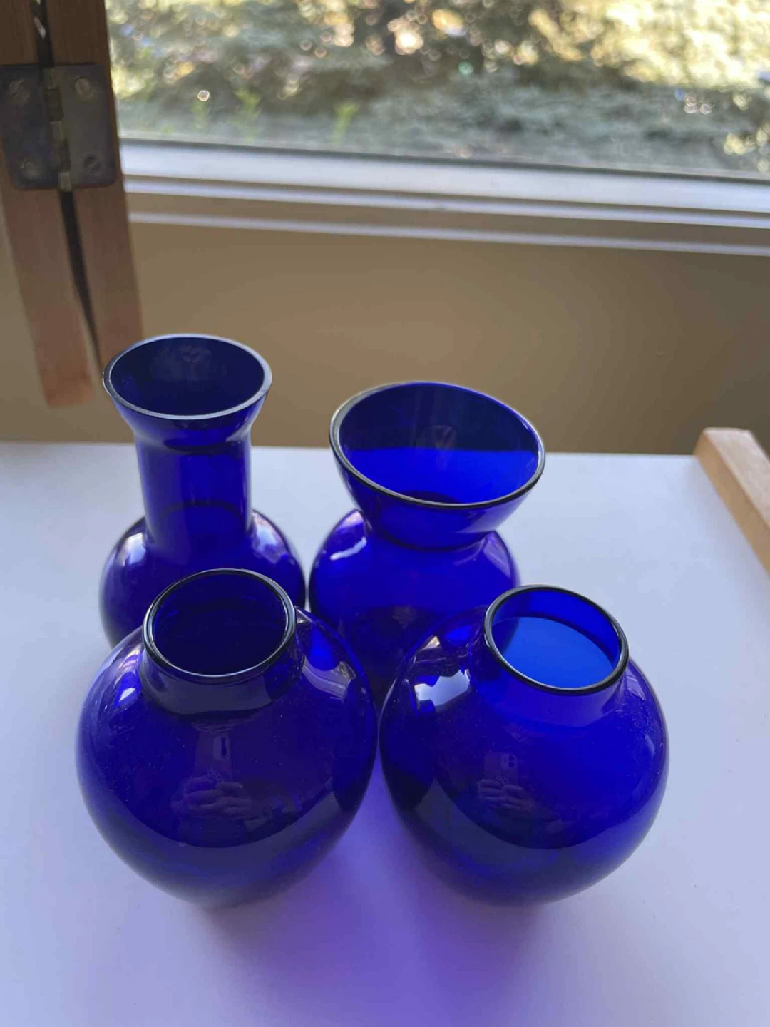 Mini blue glass  vases - photo 4