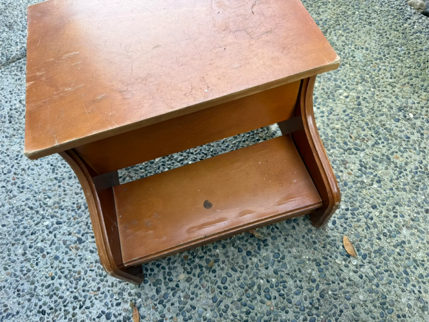 Wooden Step Stool - Brown