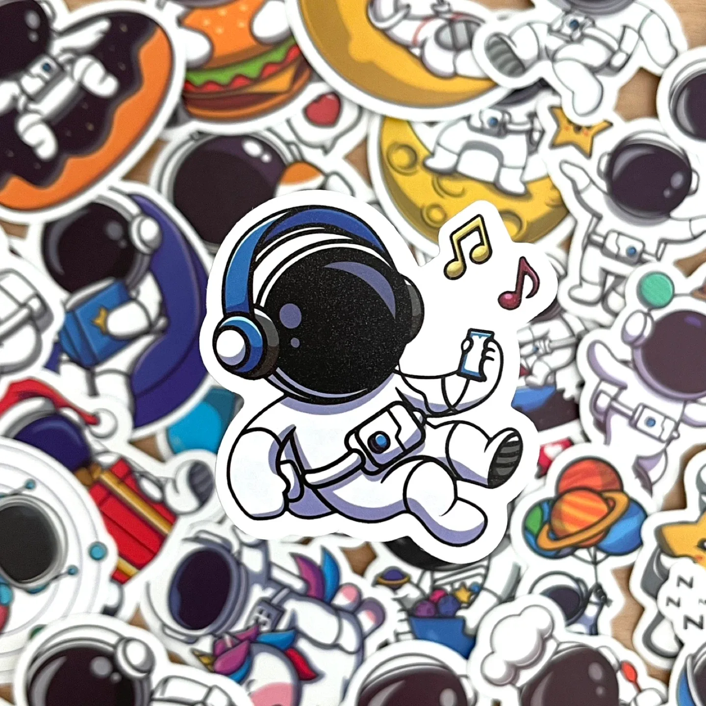 Pack of 30 Cute Astronaut Stickers #2 🧡 image indicator(3)