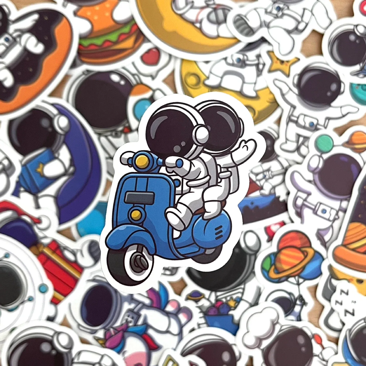 Pack of 30 Cute Astronaut Stickers #2 🧡 image indicator(2)