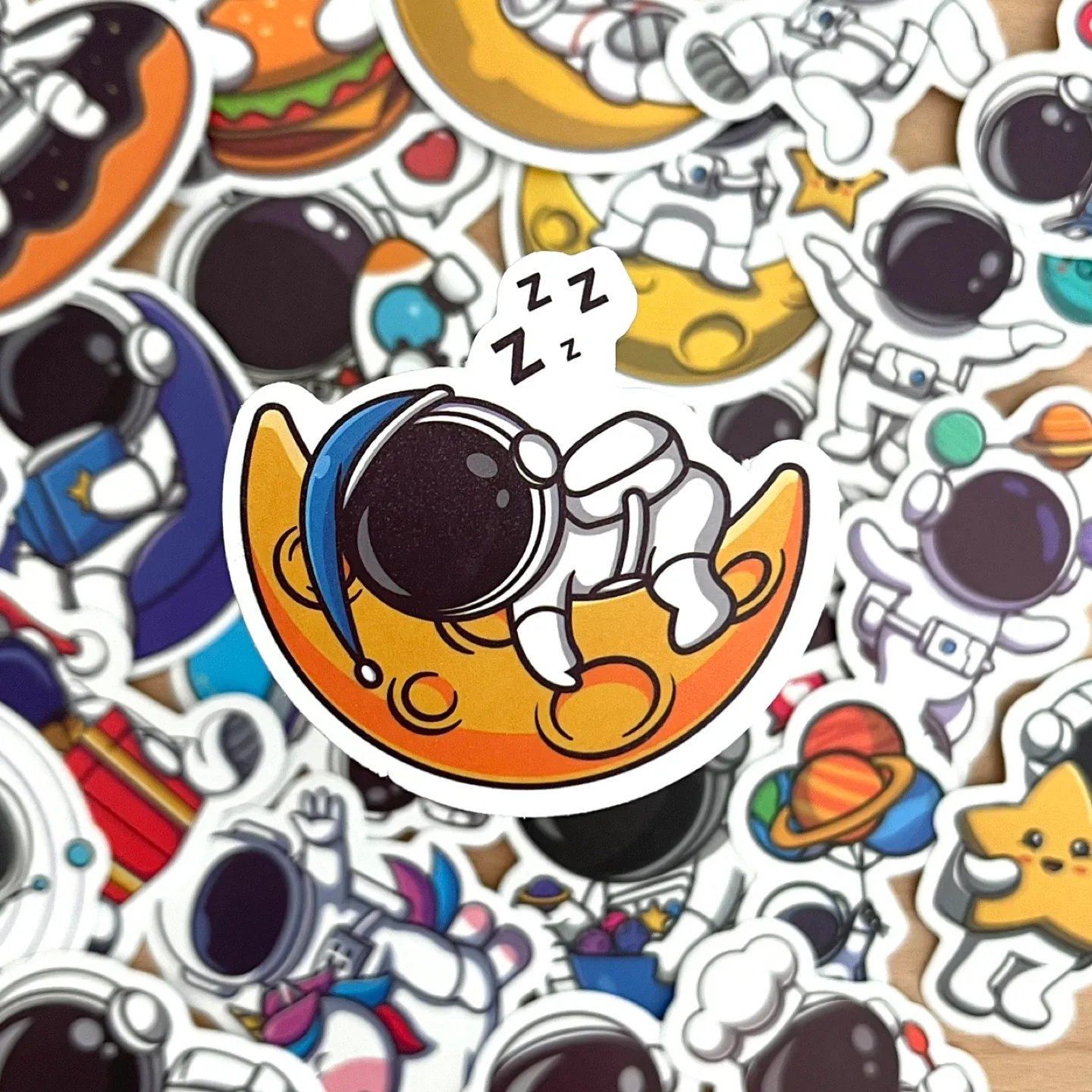 Pack of 30 Cute Astronaut Stickers #2 🧡 image indicator(4)