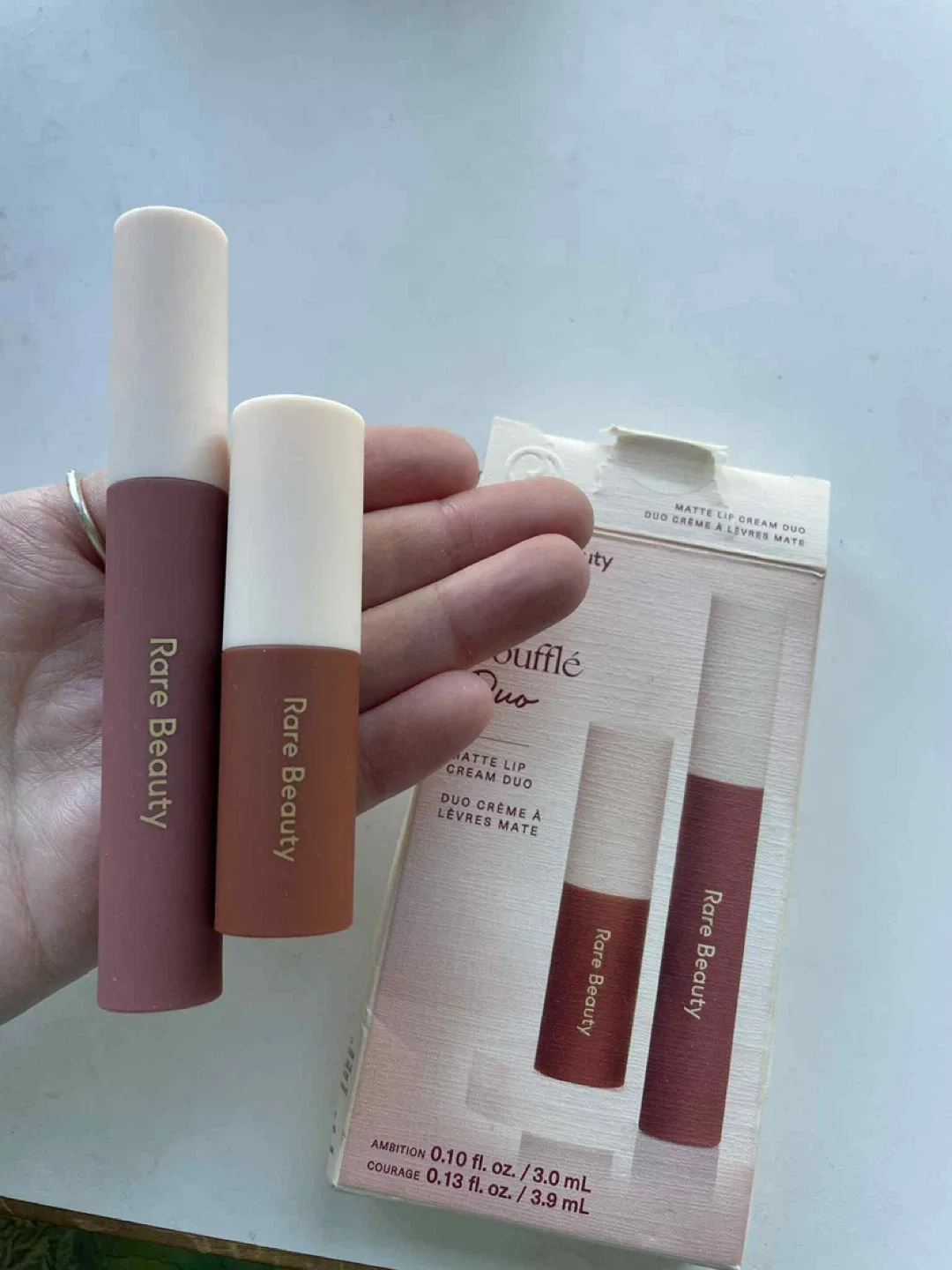 Rare beauty matte lip cream duo image indicator(2)